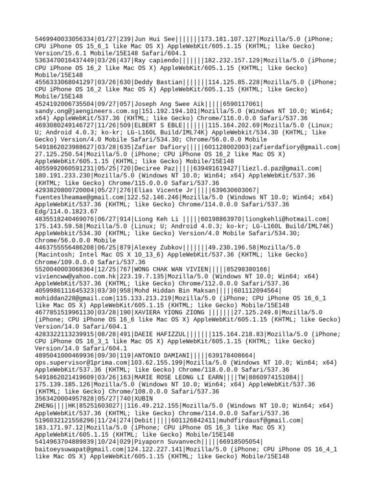 User Data and Device Information Logs | PDF | Safari (Web Browser ...