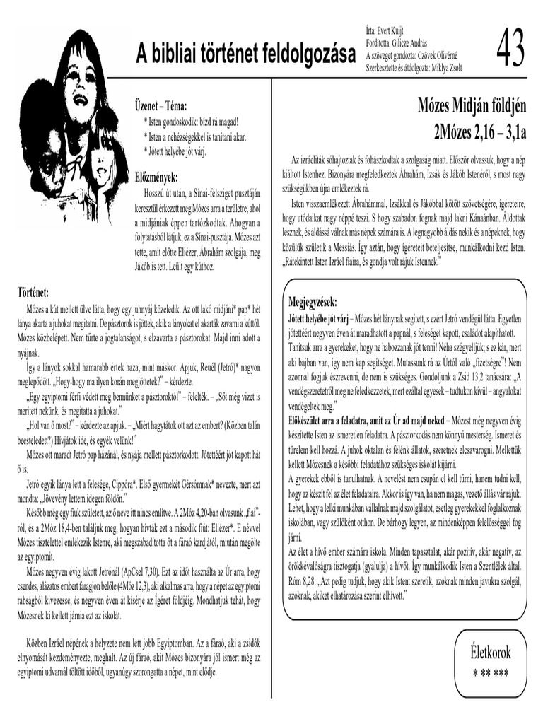 Mózes Midján Földjén - 2mózes 2,16 - 3,1a | PDF