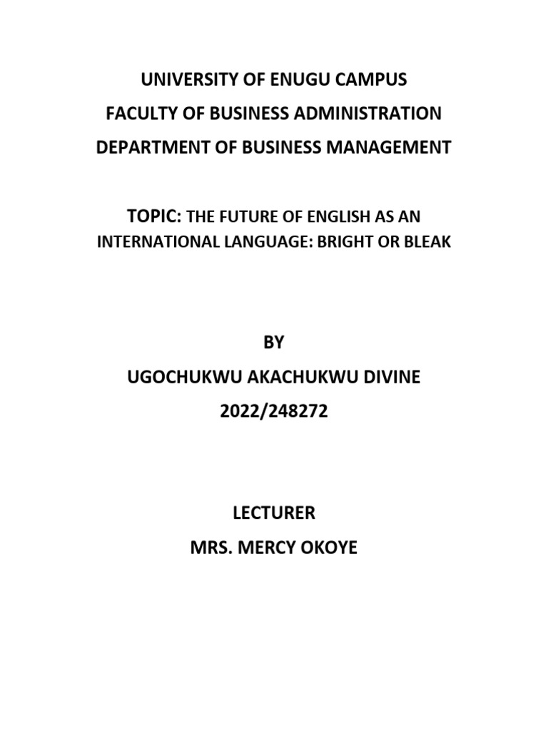 Document 4 | PDF | English Language | First Language