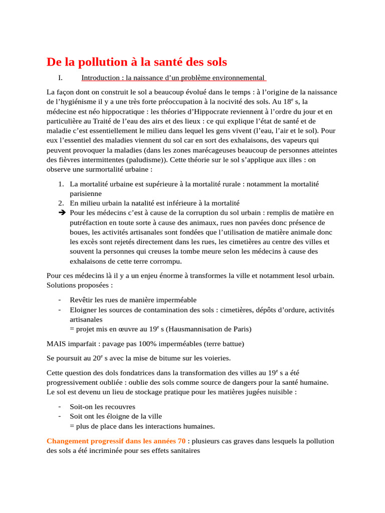 Pollution des sols et santé humaine | PDF | la pollution | Sol (pédologie)