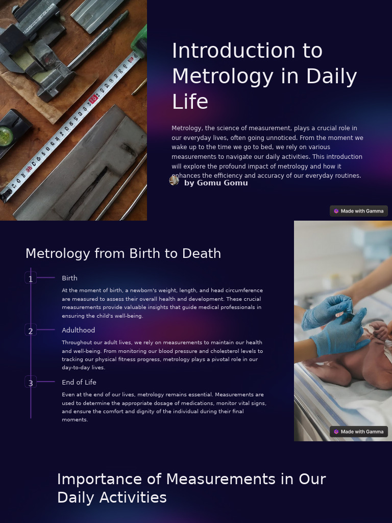 Importance of Metrology in Daily Life | PDF | Metrology | Measurement