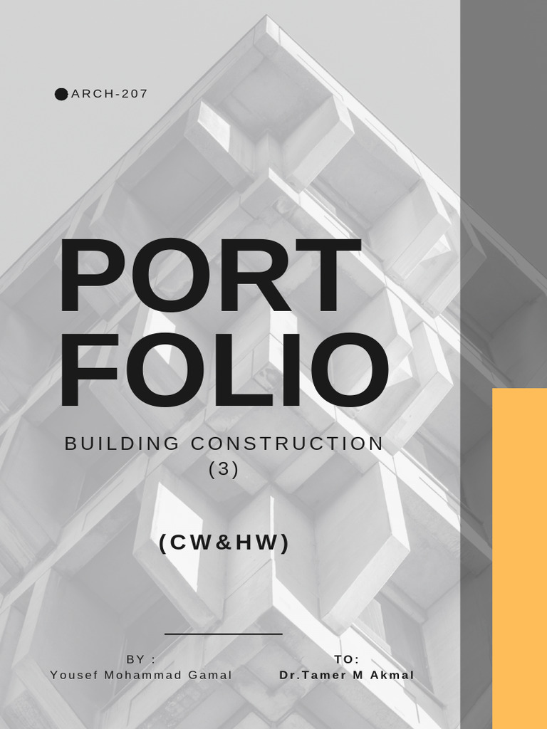 Portfolio Building Construction ARCH-207 | PDF