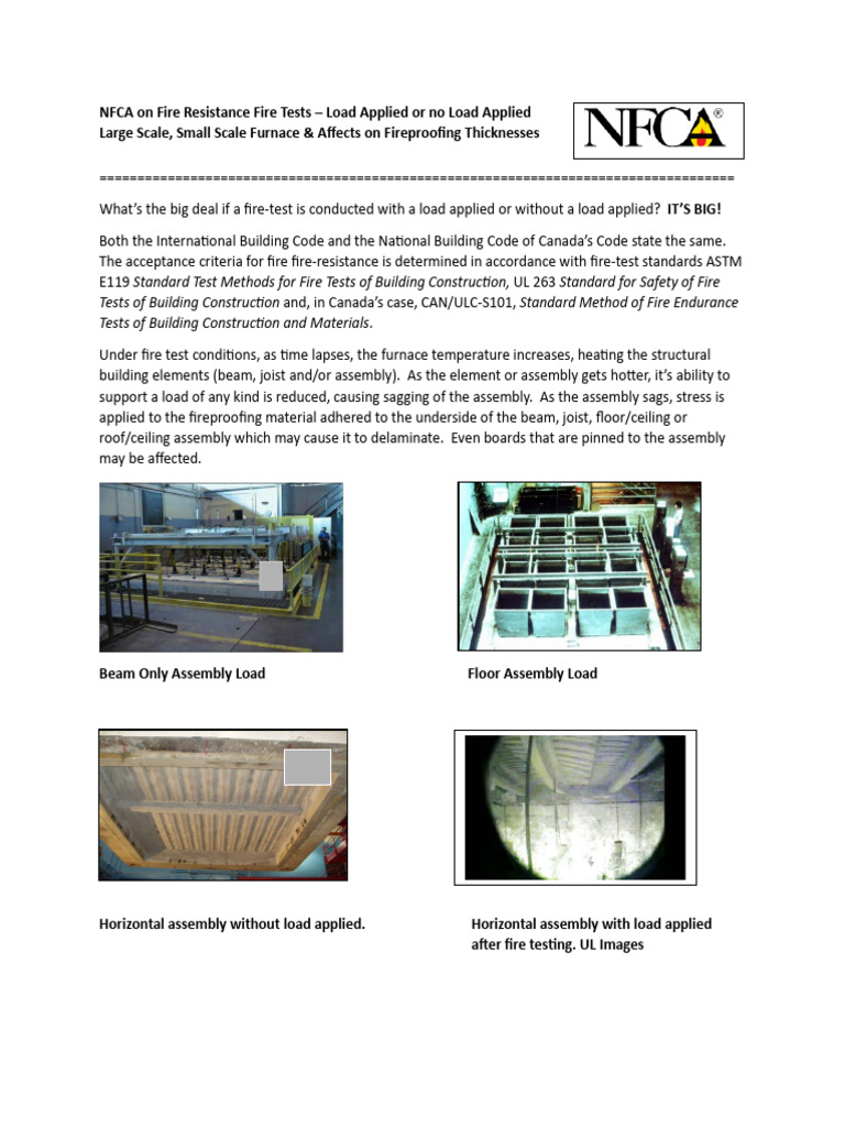Fire Resistance Tests: Load vs. No Load | PDF | Beam (Structure ...