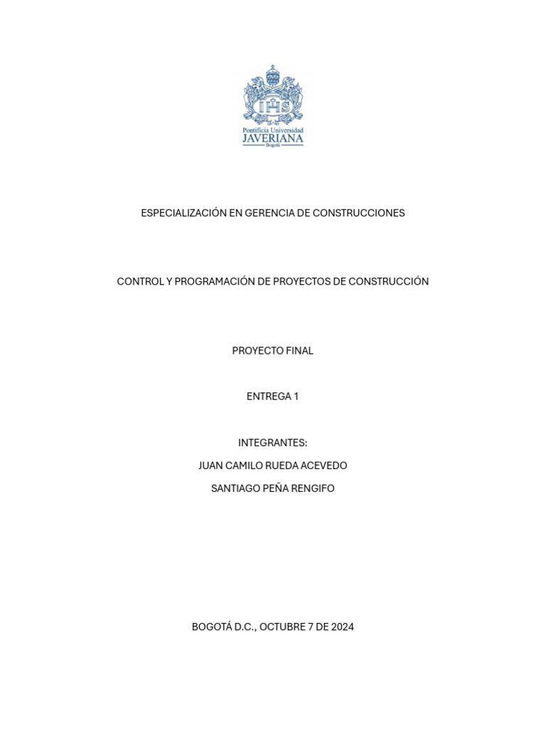 Proyecto Final - Entrega 1 | PDF
