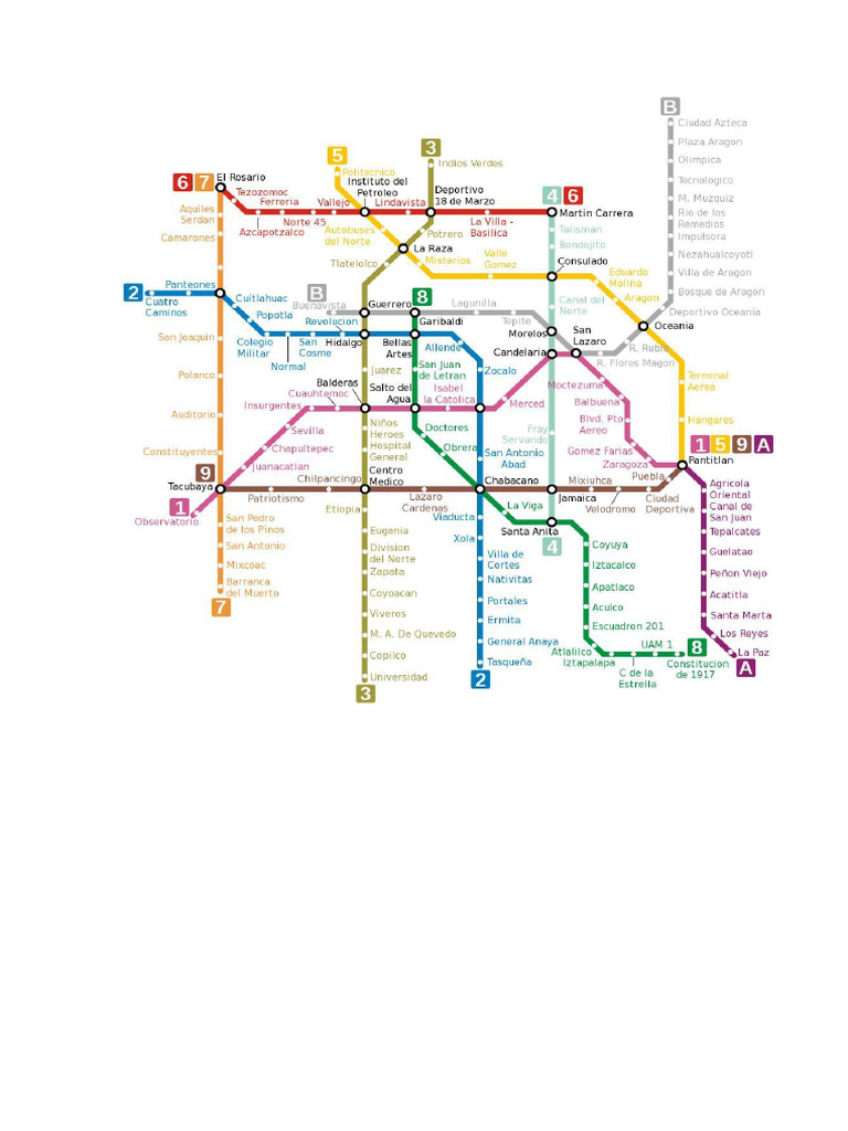 Mapa Metrobus Cdmx Pdf 