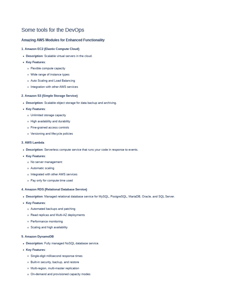 Some AWS tools | PDF | Amazon Web Services | Computing