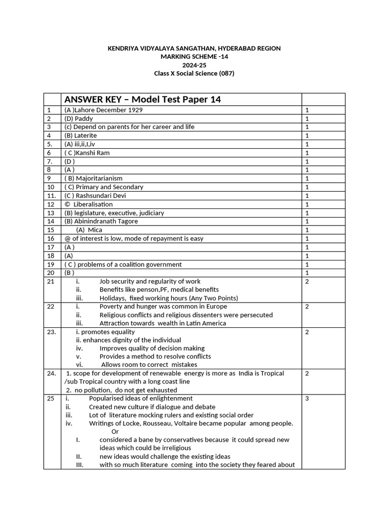 Marking Scheme of Paper 14 | PDF | Conservatism
