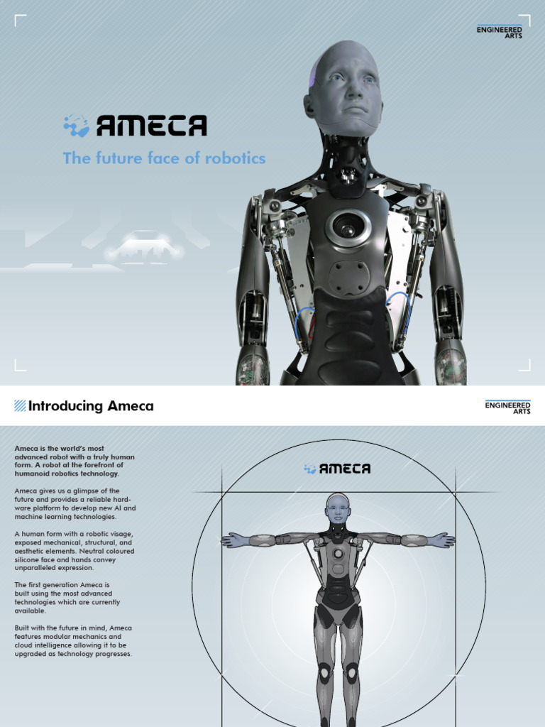 Ameca Brochure 2022 v7 | PDF | Robot | Robotics