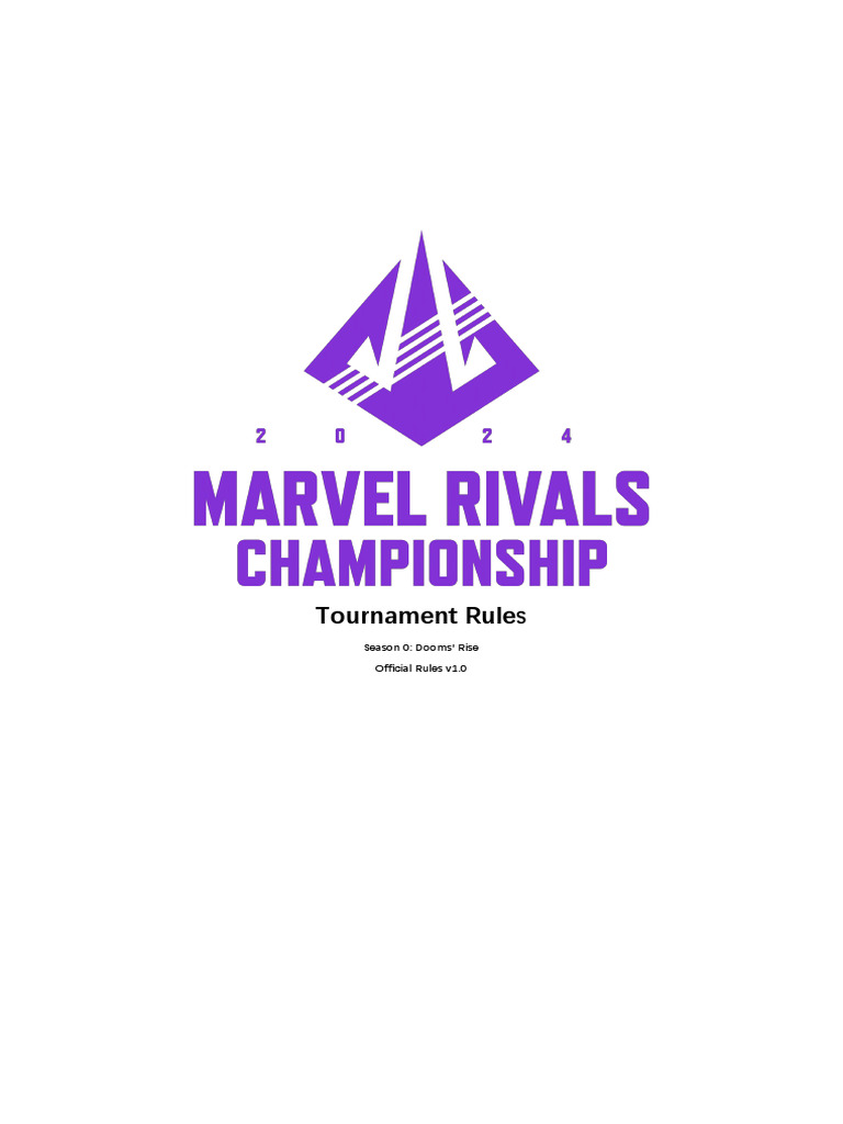 Marvel Rivals Championship Rules | PDF