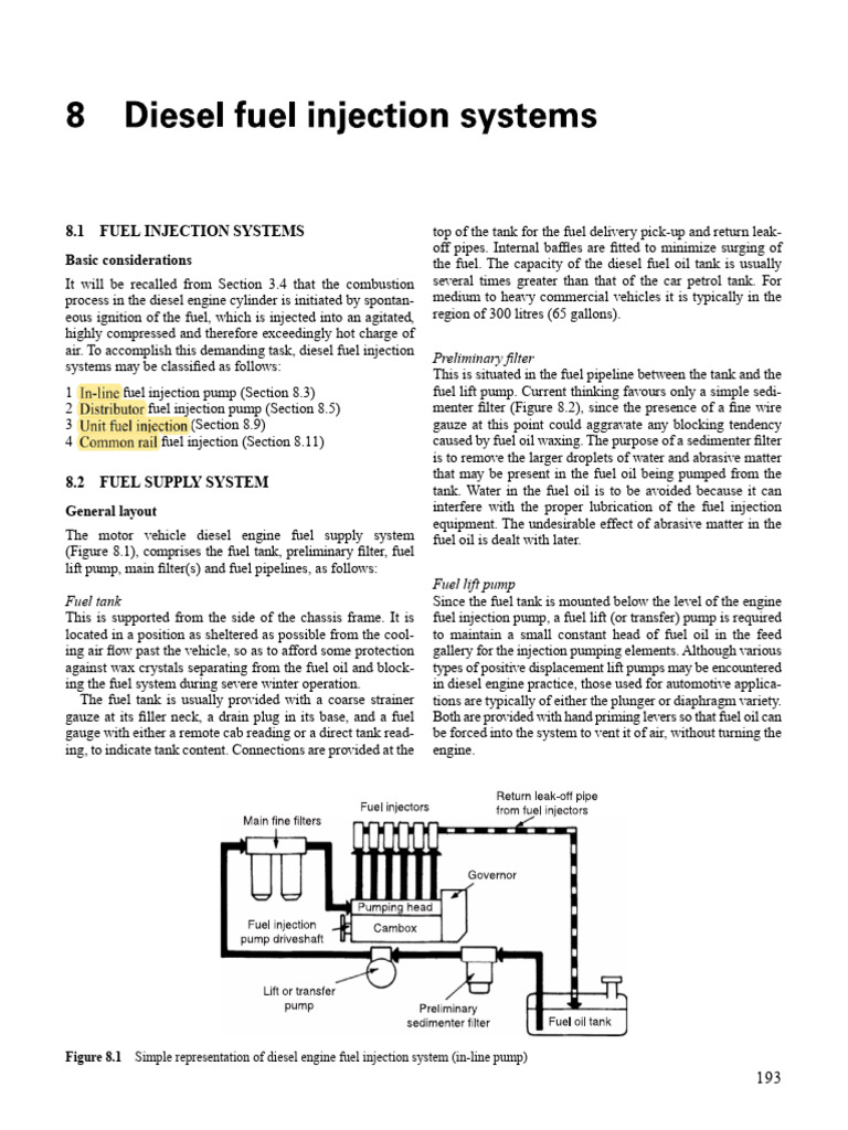 Diesel Fuel Injection Systems Overview | PDF | Diesel Engine | Fuel ...