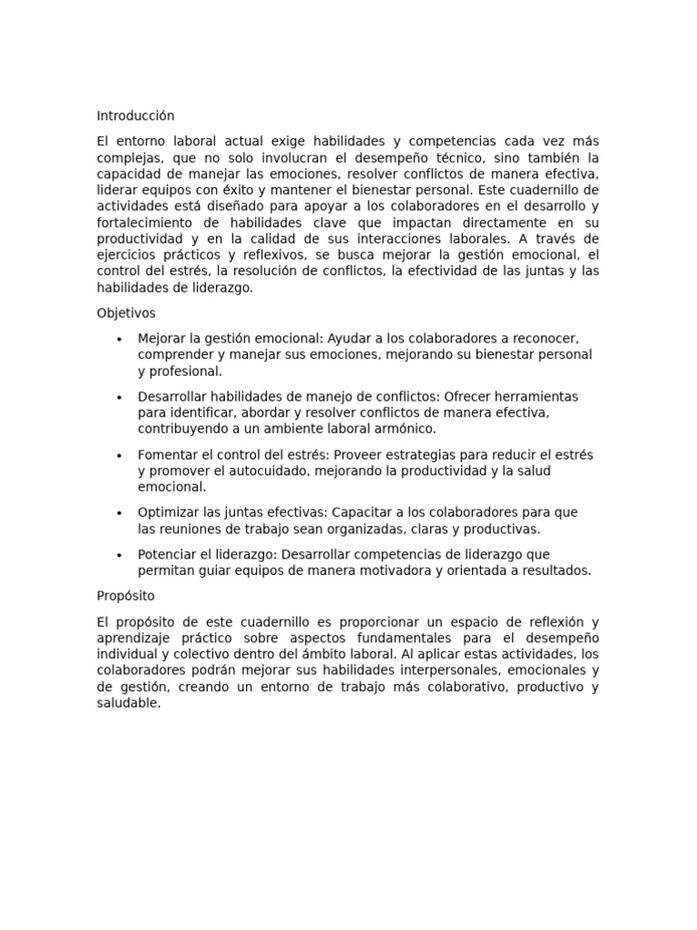 Habilidades Clave para el Éxito Laboral | PDF | Liderazgo | Las emociones