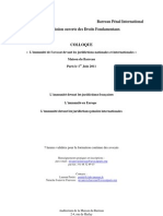 L'immunité de L'avocat Devant Les Juridictions Nationales Et Internationales