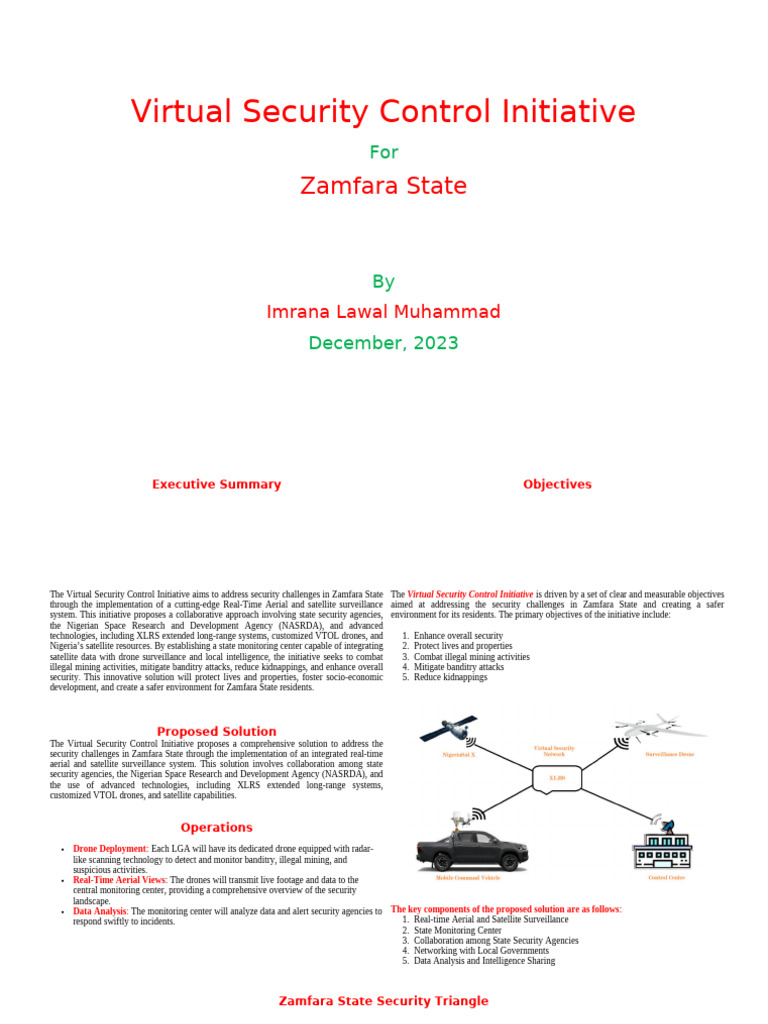 Zamfara Virtual Security Initiative Overview | PDF | Unmanned Aerial ...