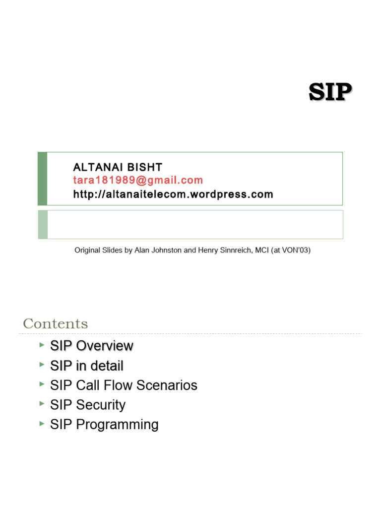 Sipdraftfinal 140529222434 Phpapp01 | PDF | Session Initiation Protocol ...