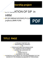 Evaluation of Sip in HRM