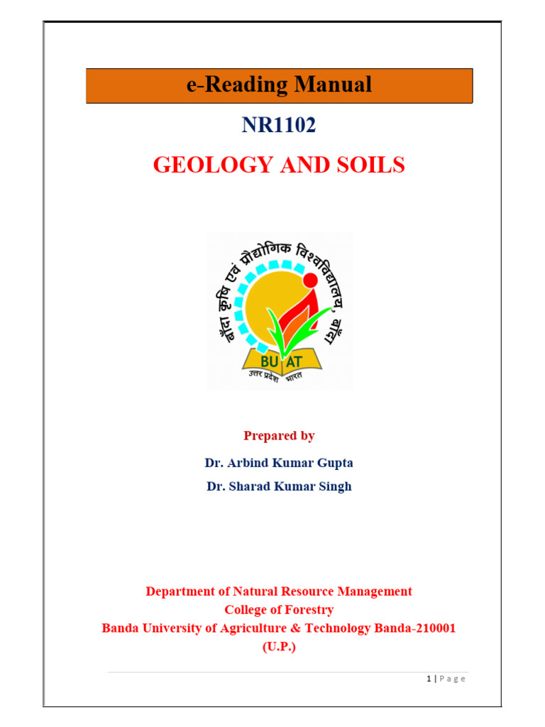 E Manual Geology and Soils | PDF | Rock (Geology) | Minerals