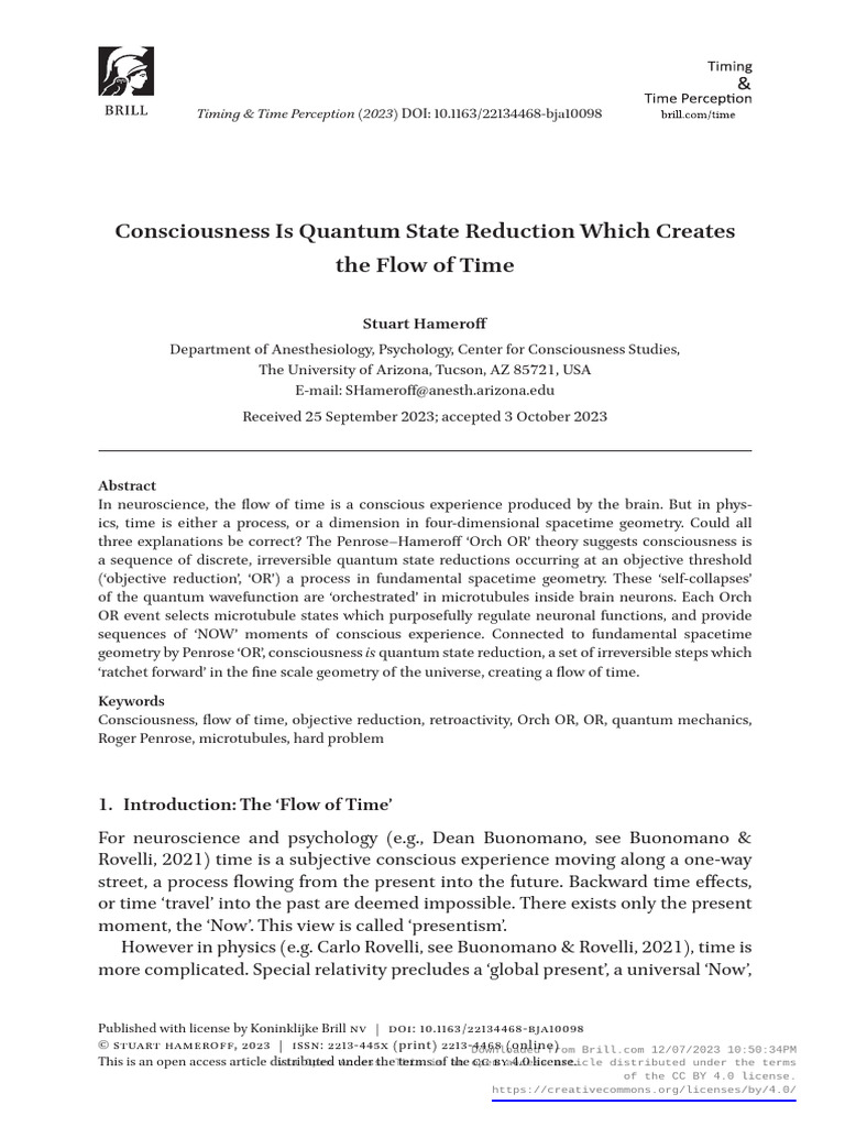 Consciousness Is Quantum State Reduction Which Cre | PDF ...