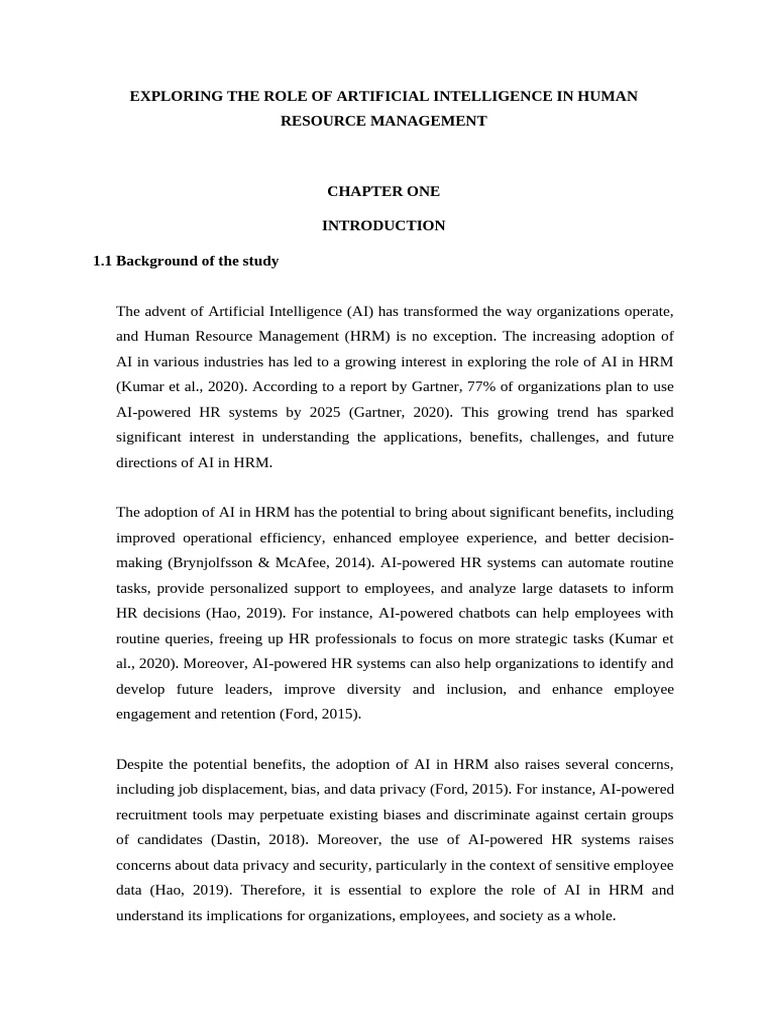 AI's Impact on Human Resource Management | PDF | Human Resource ...