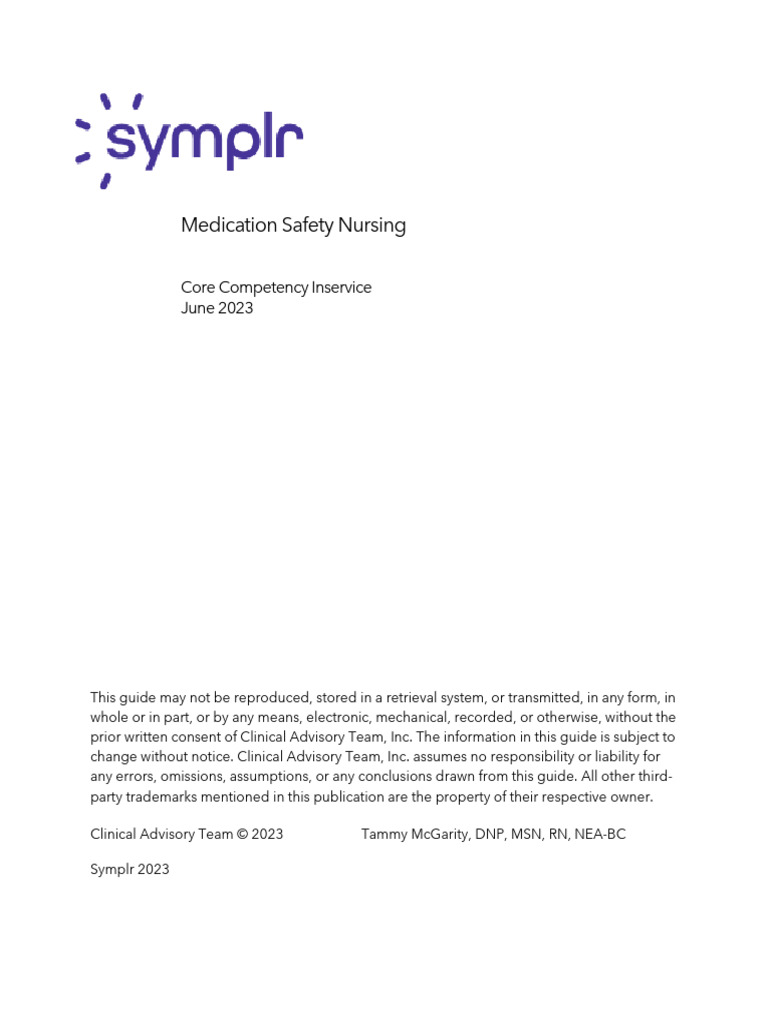 2024 Medication Safety Nursing Inservice 062023 | PDF | Controlled ...