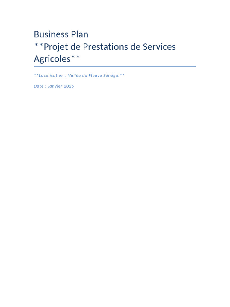 Plan d'Affaires ABV SUARL Agriculture | PDF | Agriculture | Sénégal