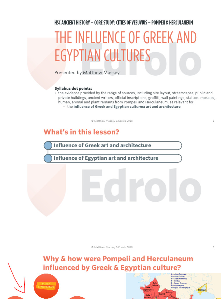 The Influence of Greek and Egyptian Cultures - Edrolo - Study Notes ...