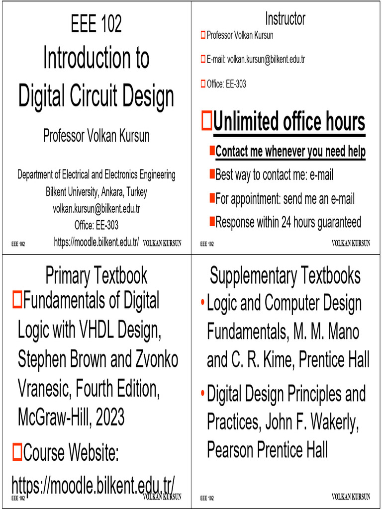 EEE 102: Digital Circuit Design Course Guide | PDF | Logic Gate ...