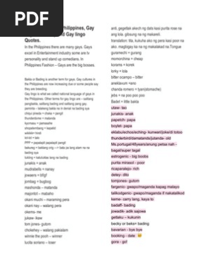 Gays Lingo in the Philippines