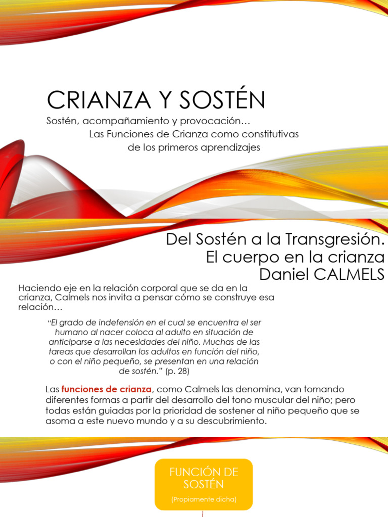 Funciones de Crianza y Sostén Infantil | PDF | Adultos | Aprendizaje