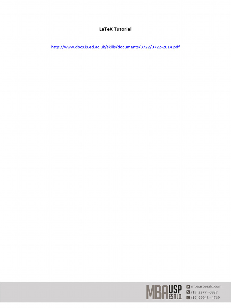 LaTeX Tutorial | PDF