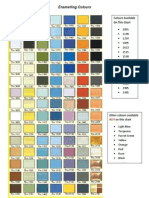 Enamelling Colours: Colours Available On This Chart