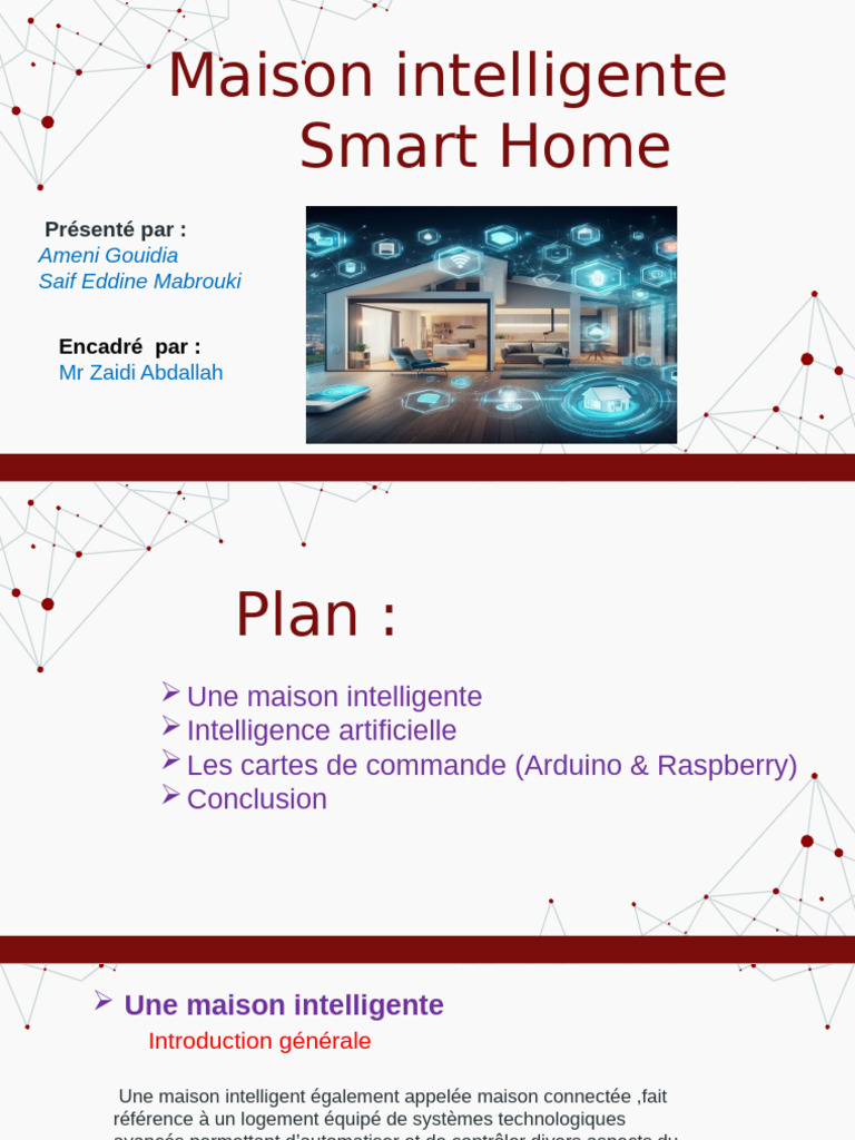 Projet de Maison Intelligente et Domotique | PDF | Domotique ...