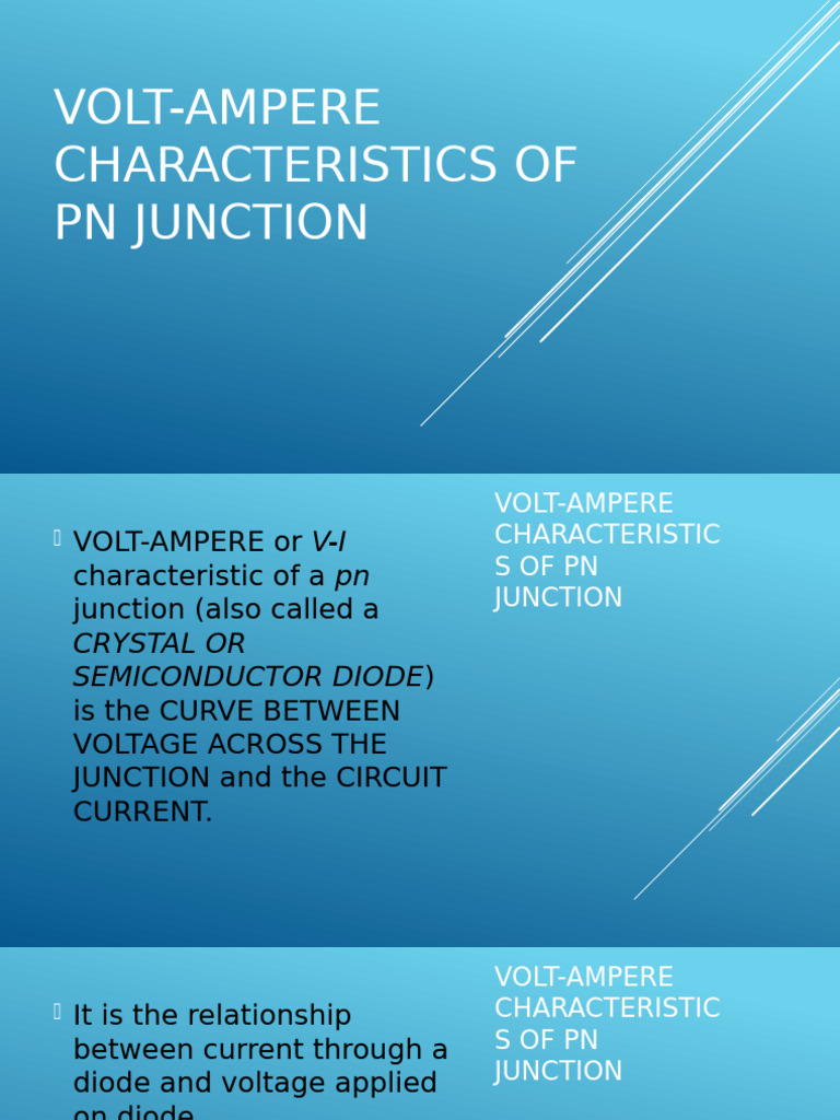PN Junction Diode V-I Characteristics | PDF | P–N Junction | Diode