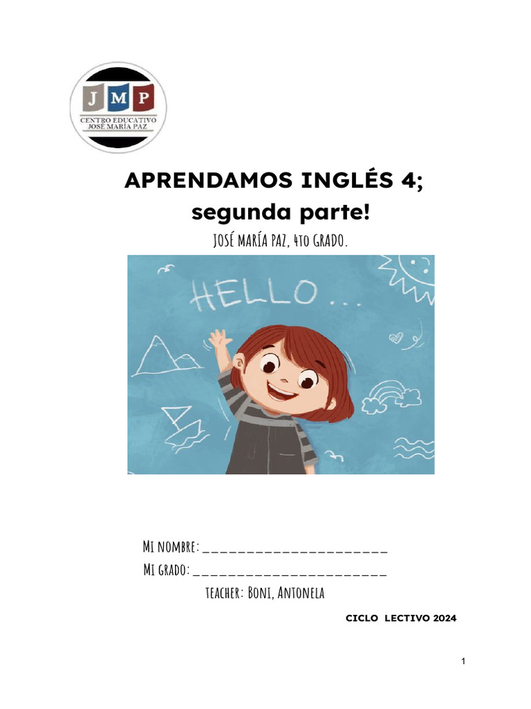 Actividades de Inglés para 4º Grado | PDF