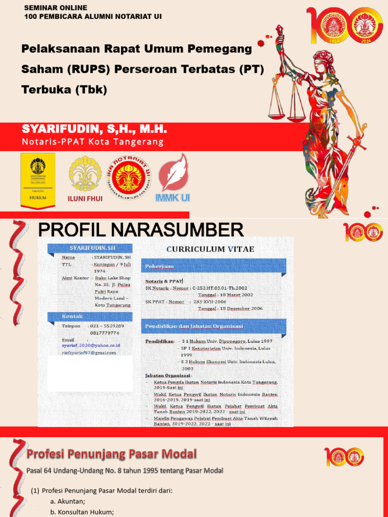 Notaris Iriantoro dan RUPS PT Terbuka | PDF