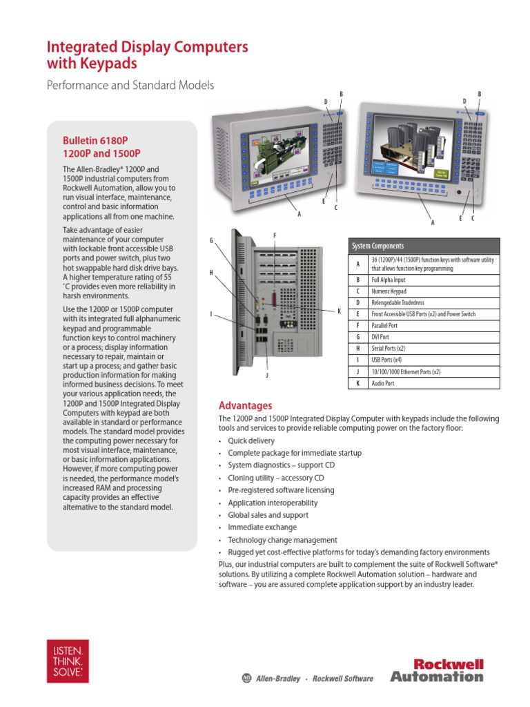 File Integrated Display Computers With Keypad 6180P-PP001 EN 1 | PDF ...
