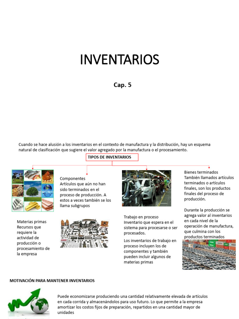 Tipos y Costos de Inventarios en Manufactura | PDF | Economias ...