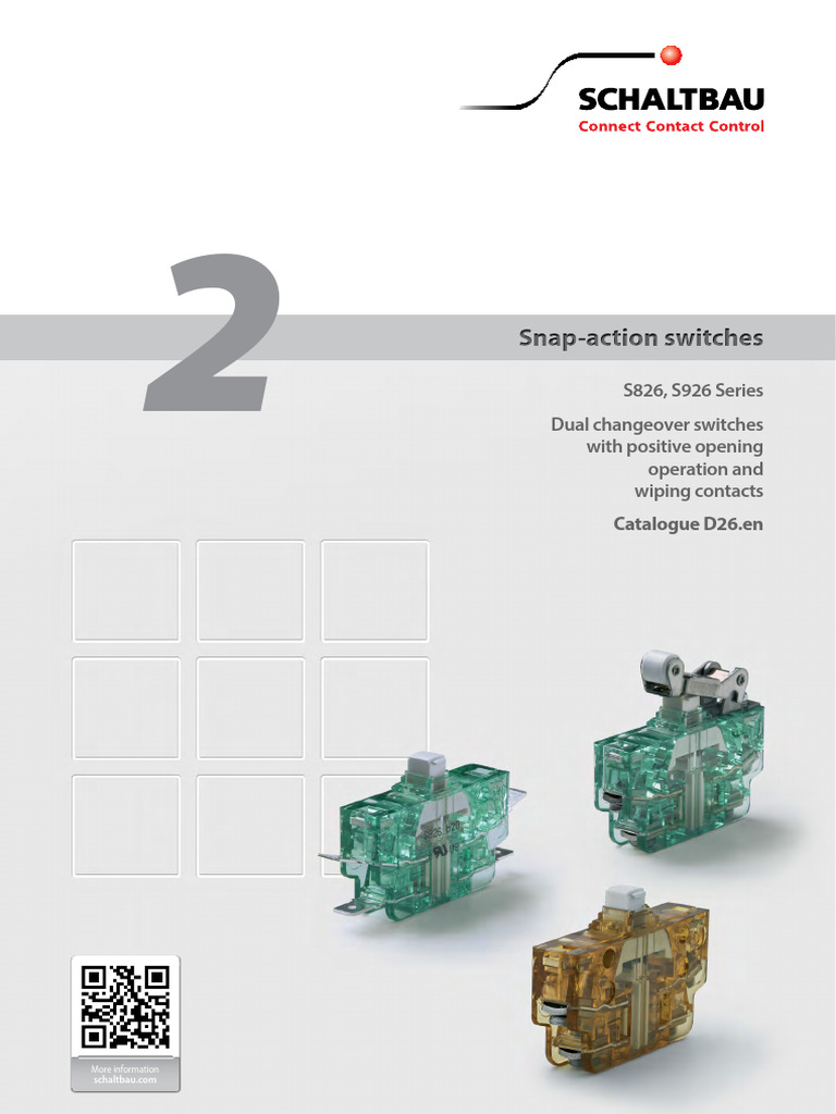Snap-Action Switches S826/S926 Series | PDF | Switch | Electrical ...