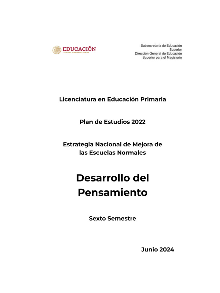 Desarrollo del Pensamiento Crítico en Educación | PDF | Plan de ...