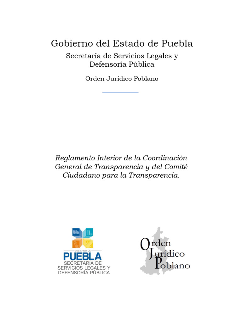 Reglamento de Transparencia en Puebla | PDF | Gobierno local ...
