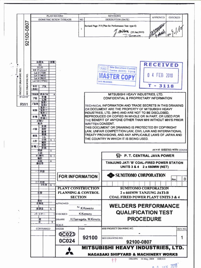 921000807 Welders Performance Qualification Test Procedure