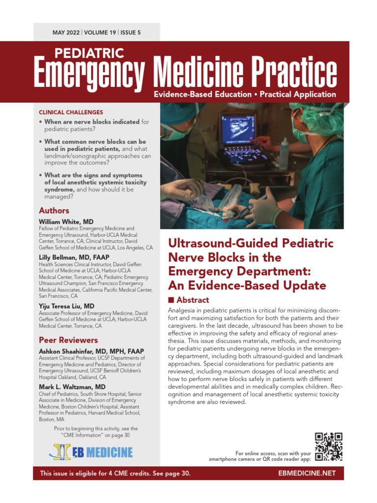 Pediatric Ultrasound Nerve Blocks Update | PDF | Anesthesia | Medical ...