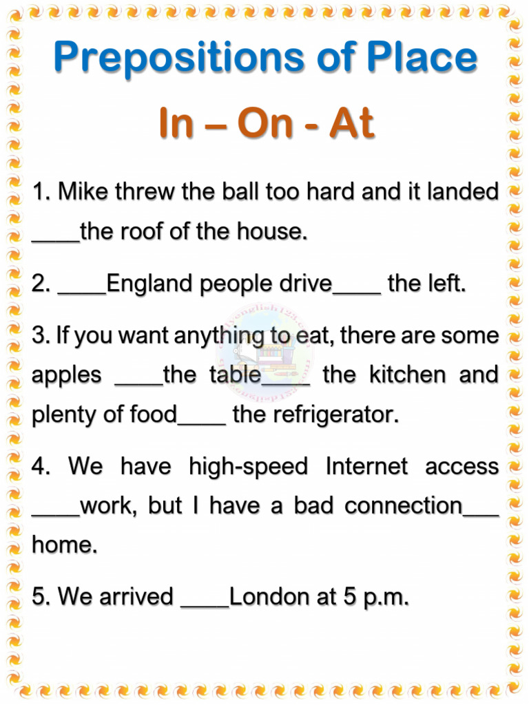 English Grammar Prepositions Pdf