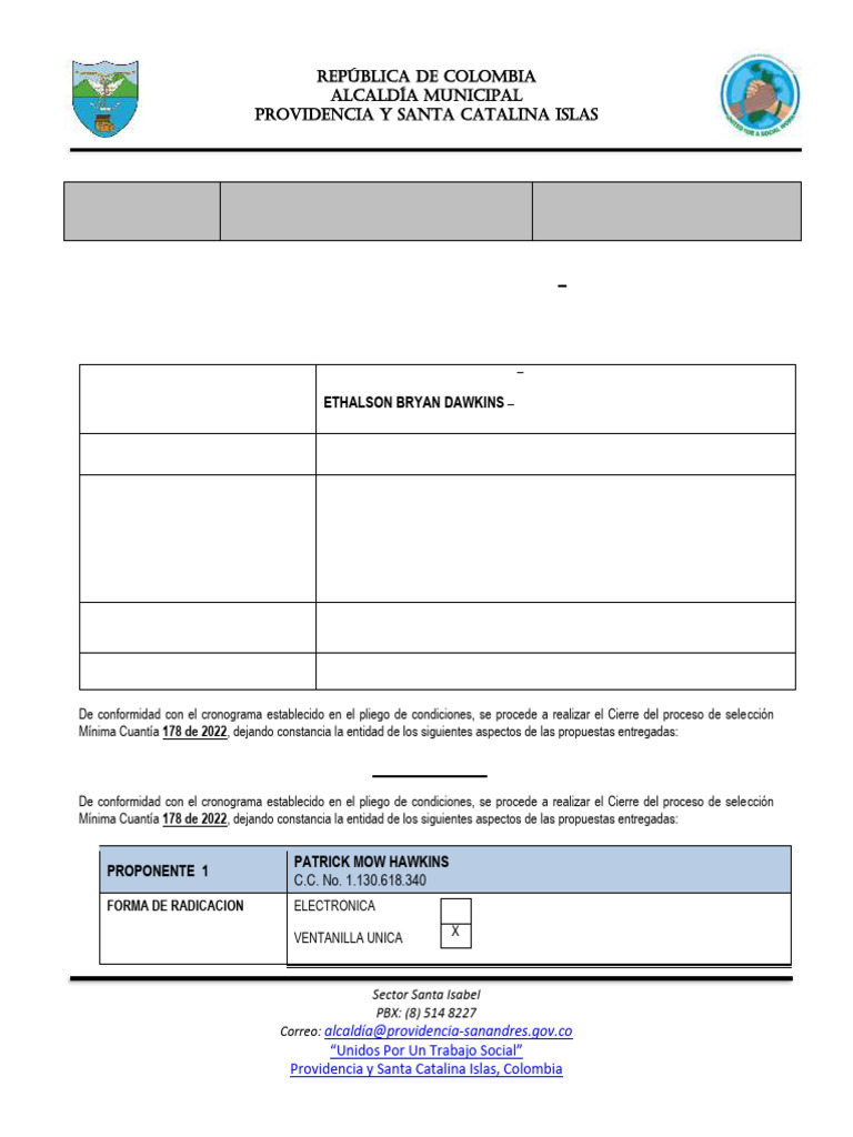 Acta de Cierre Proceso Selección 178/2022 | PDF | Gobierno