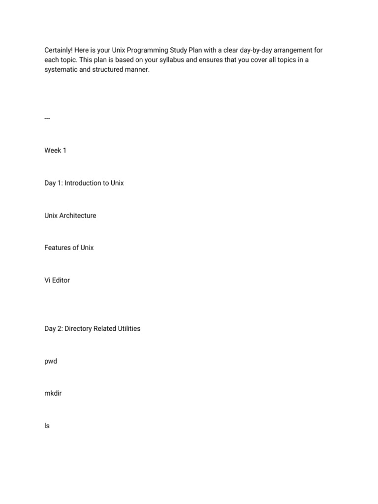 Steady Plan To Accomplish Unix Programming Part 4 | PDF | Parameter ...