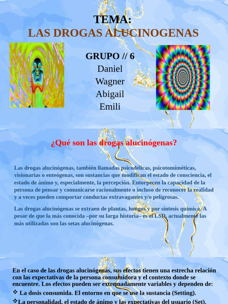 Efectos y riesgos de las drogas alucinógenas | PDF | Alucinógeno | Drogas
