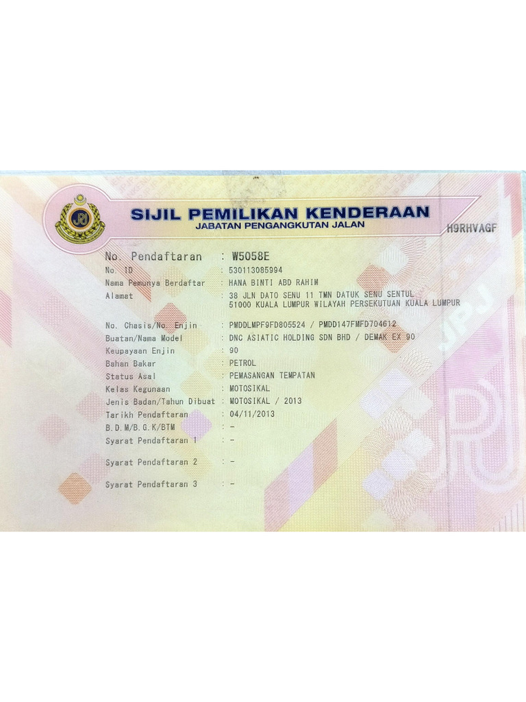 Geran Moto Abah | PDF
