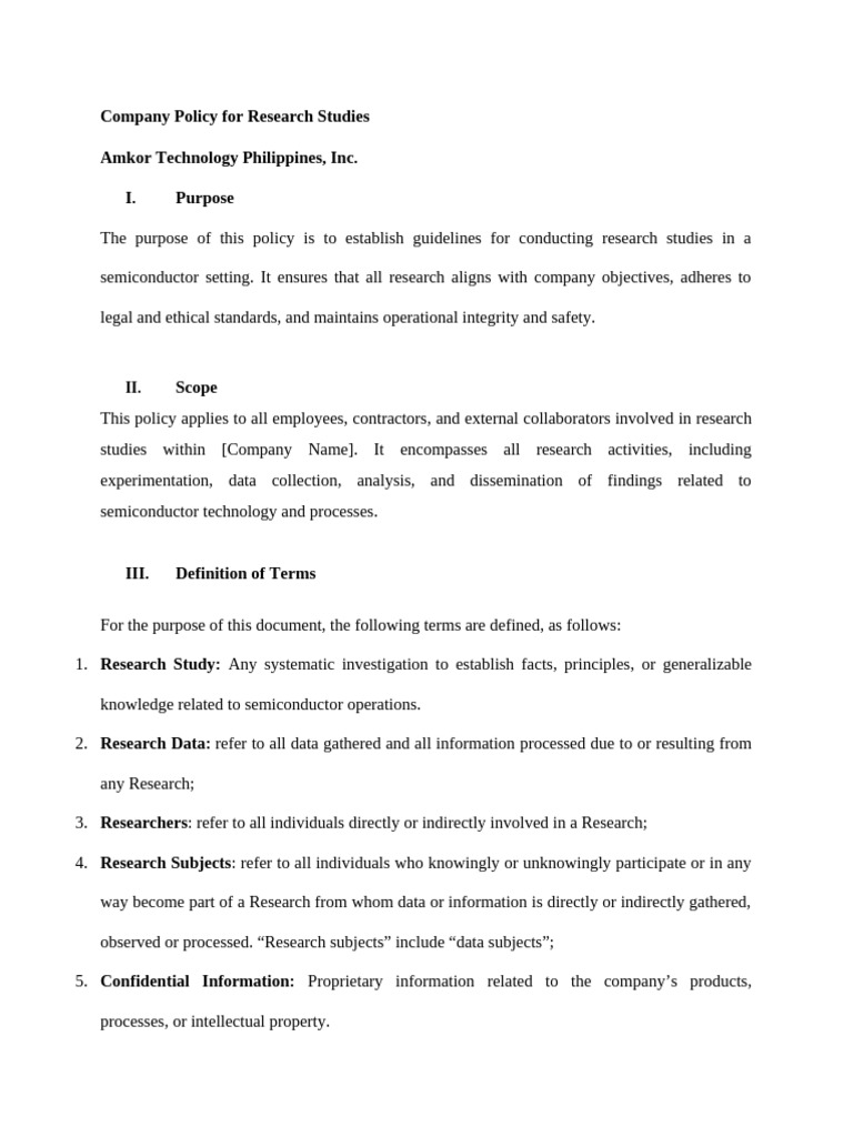 Semiconductor Research Policy Guidelines | PDF | Information Security ...