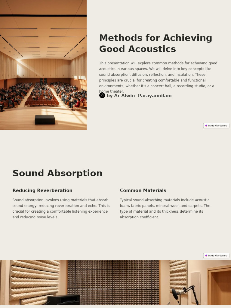 Achieving Optimal Room Acoustics | PDF | Amplitude | Sound