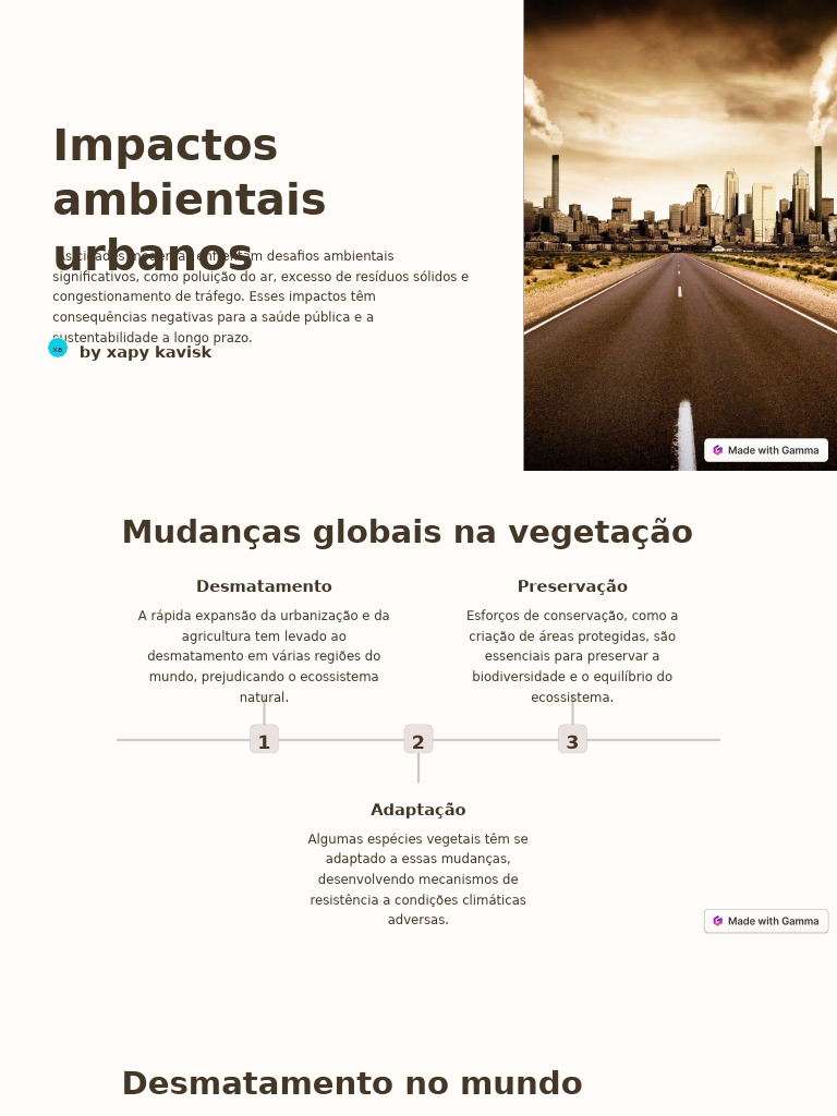 Impactos Ambientais Urbanos e Desmatamento | PDF