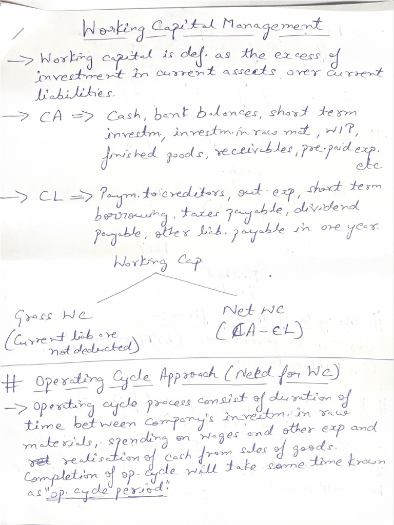 Working Capital Management-1 | PDF